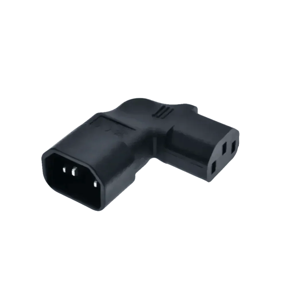 Black C13 C14 Power Angle Extension Cable