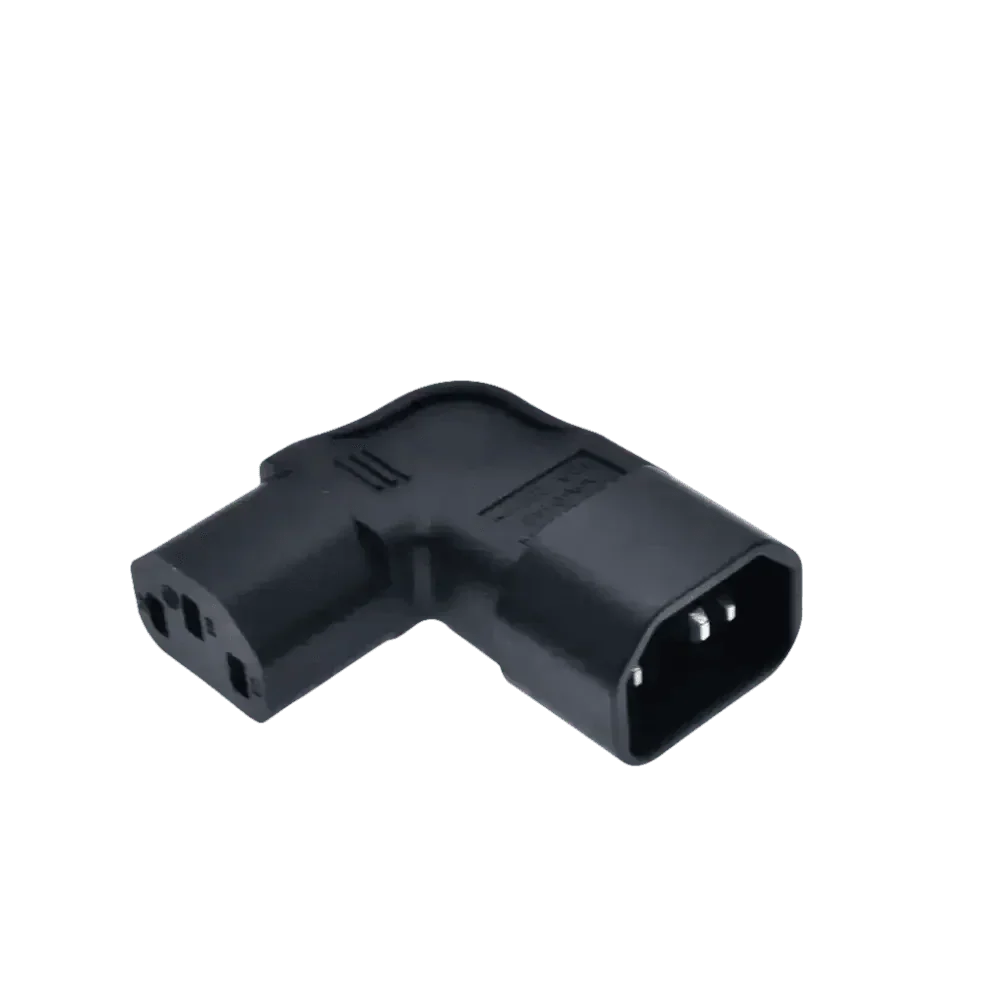 Black C13 C14 Power Angle Extension Cable