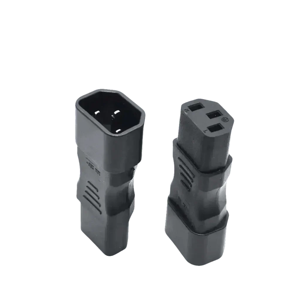 Black C13 C14 Power Angle Extension Cable