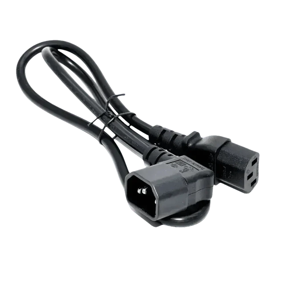Black C13 C14 Power Angle Extension Cable