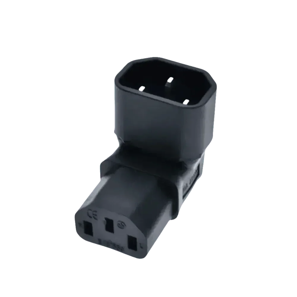 Black C13 C14 Power Angle Extension Cable