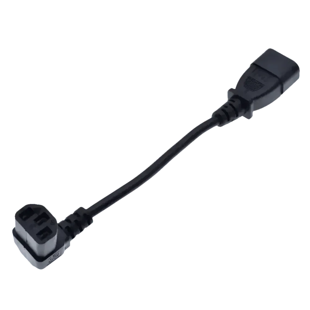 Black C13 C14 Power Angle Extension Cable