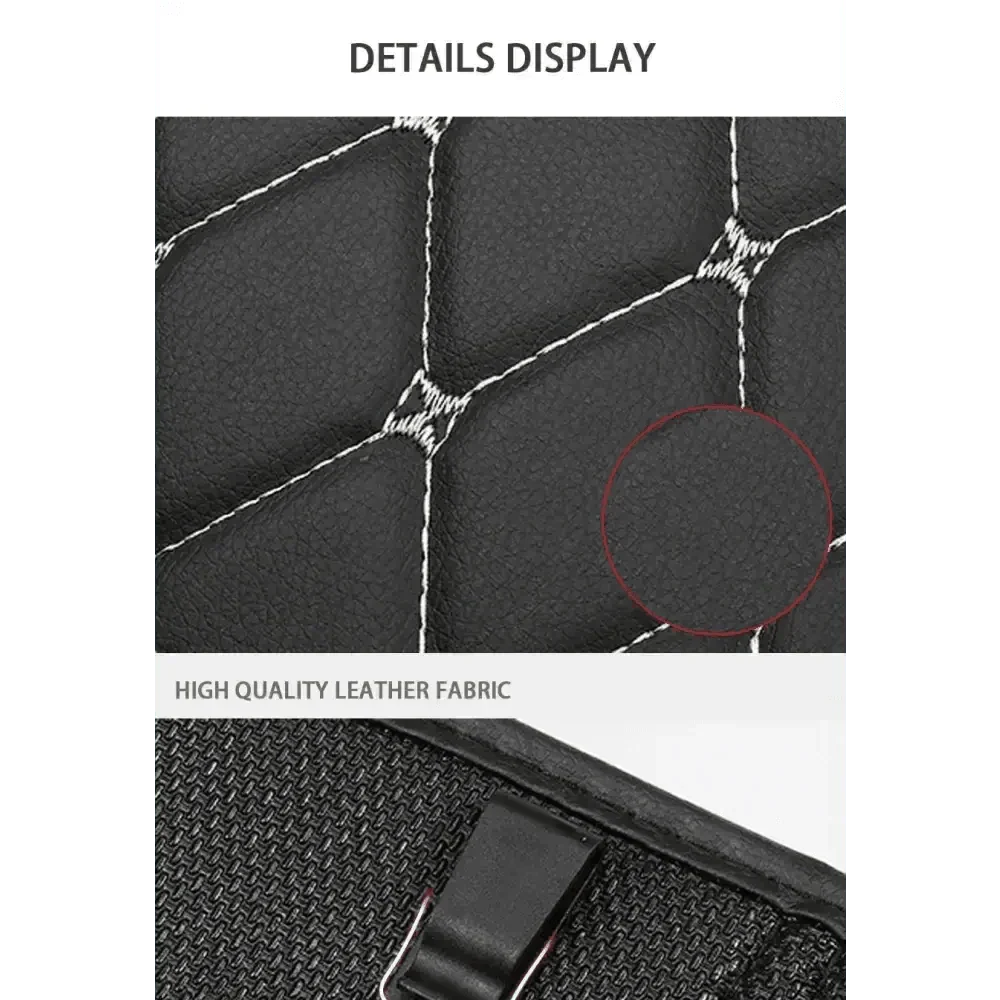 Black Car Seat Protector Pad with Red Stitching