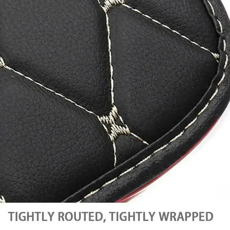 Black Car Seat Protector Pad with Red Stitching