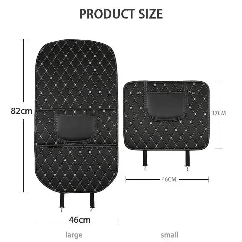 Black Car Seat Protector Pad with Red Stitching