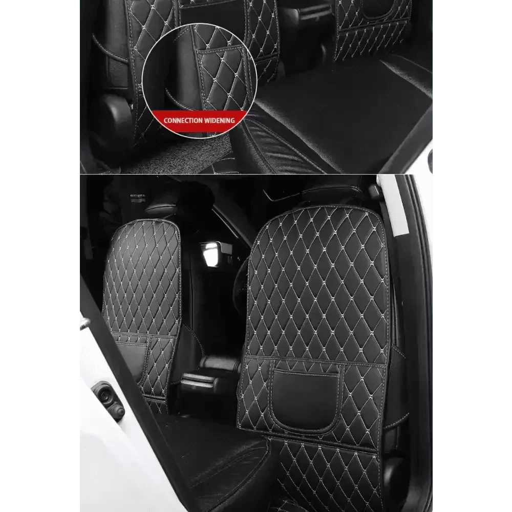 Black Car Seat Protector Pad with Red Stitching