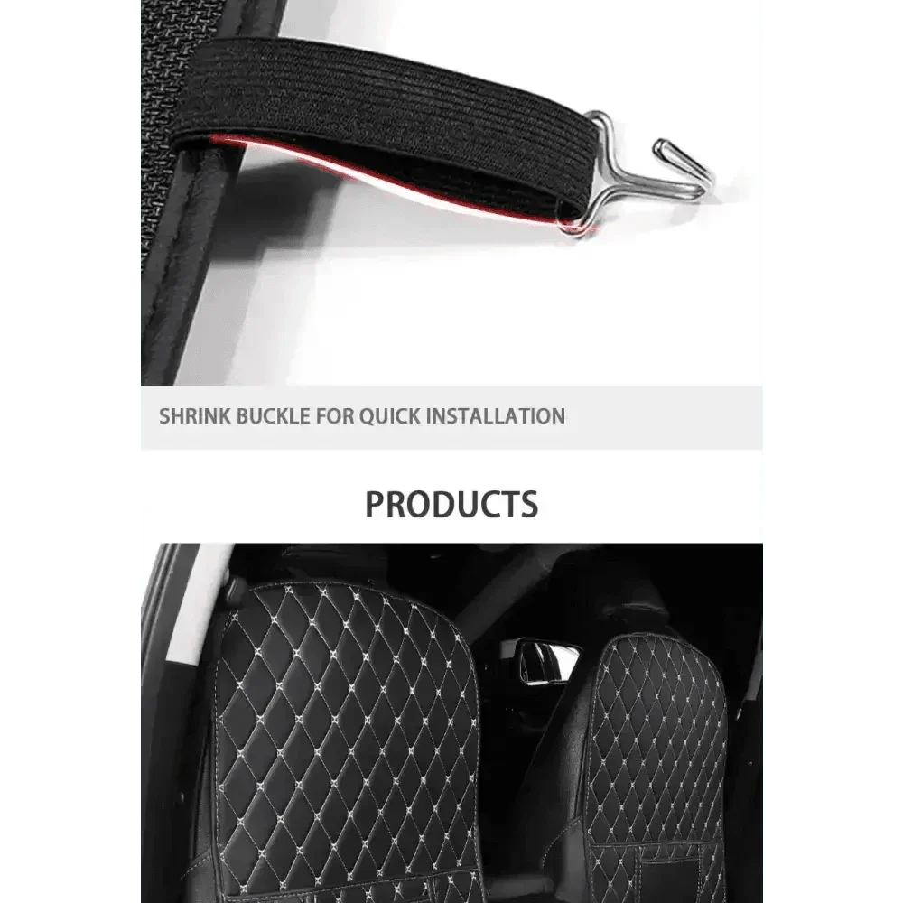 Black Car Seat Protector Pad with Red Stitching