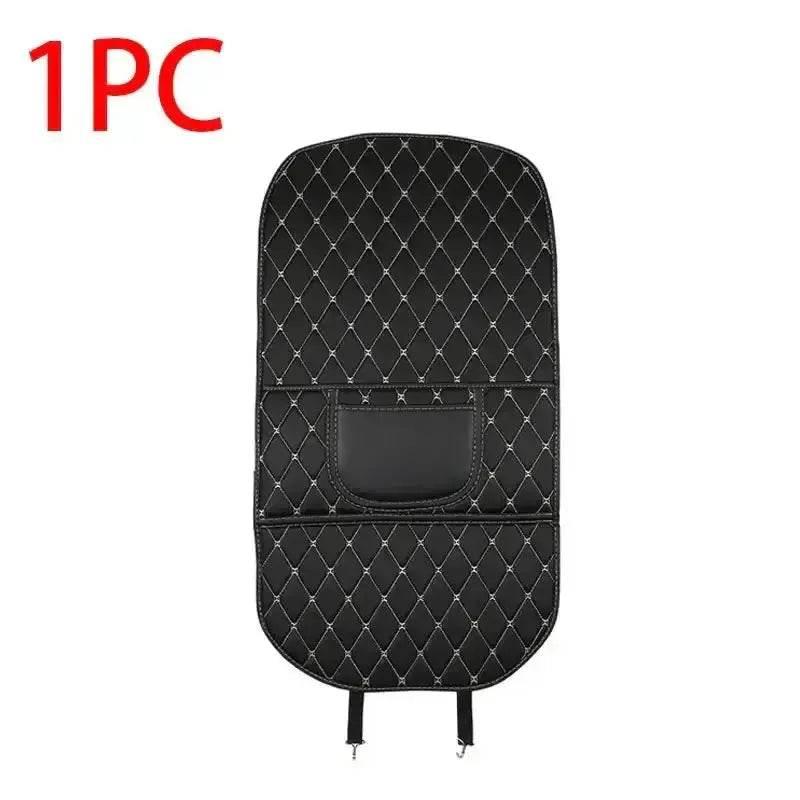 Black Car Seat Protector Pad with Red Stitching