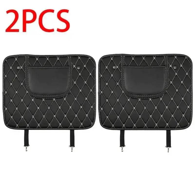 Black Car Seat Protector Pad with Red Stitching