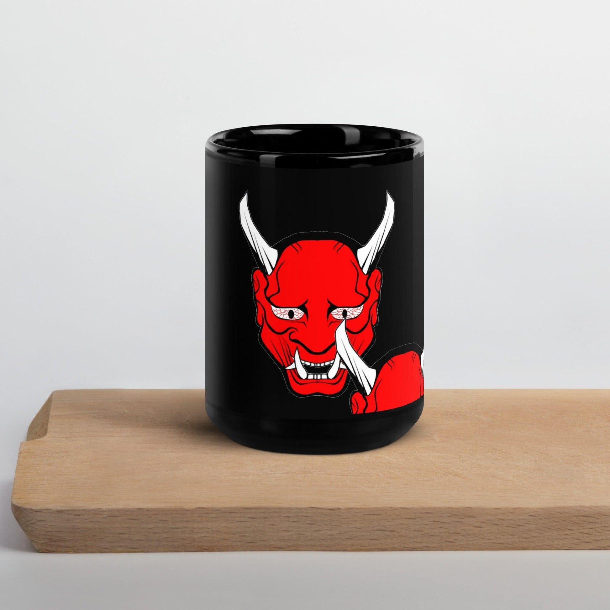 LORD SATAN 666 Red and Black Glossy Mug - Lizard Vigilante