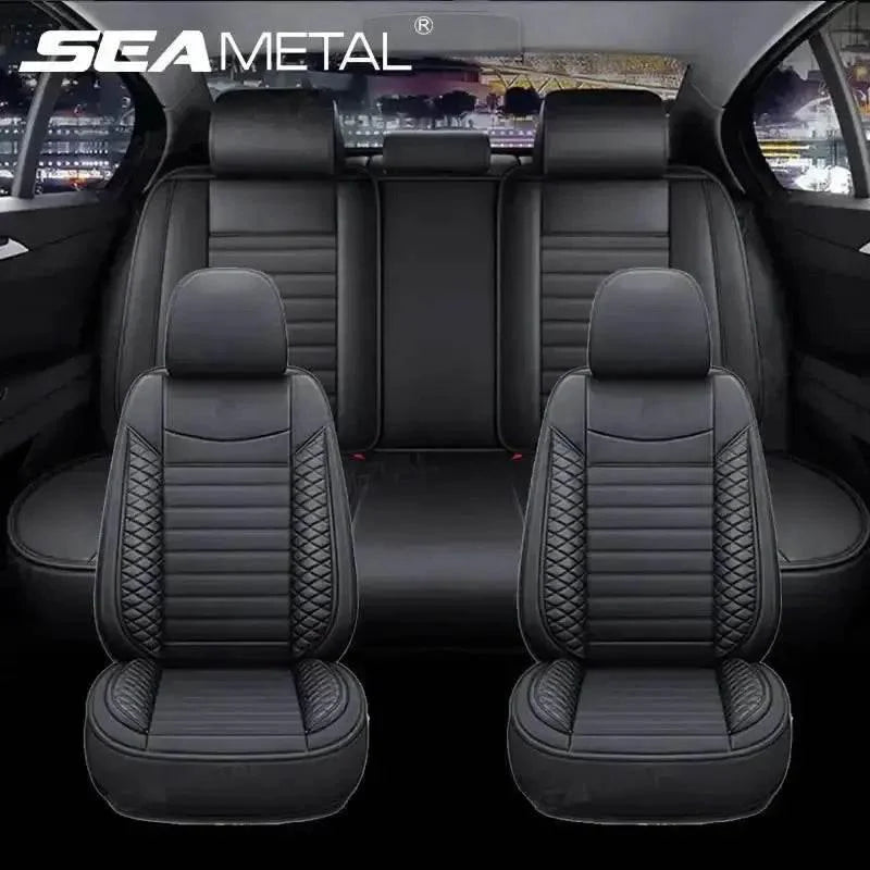 Black Leather Car Seat Covers Seametal Car Seat