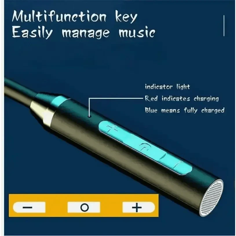 Black Magnetic Wireless Earphones J01 Portable