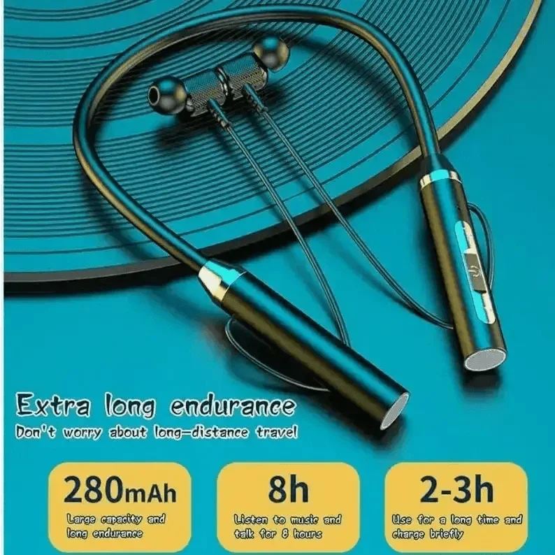 Black Magnetic Wireless Earphones J01 Portable