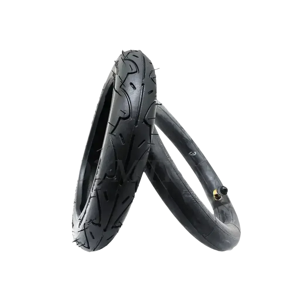 Black Wheel Pneumatic Tire for Folding Electric Scooter. Inner Outer Tire for A-bike.
