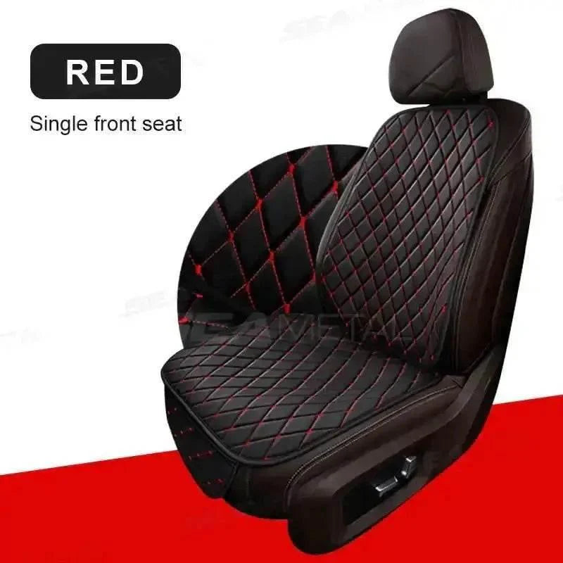 Black Quilted Leather Car Seat Covers