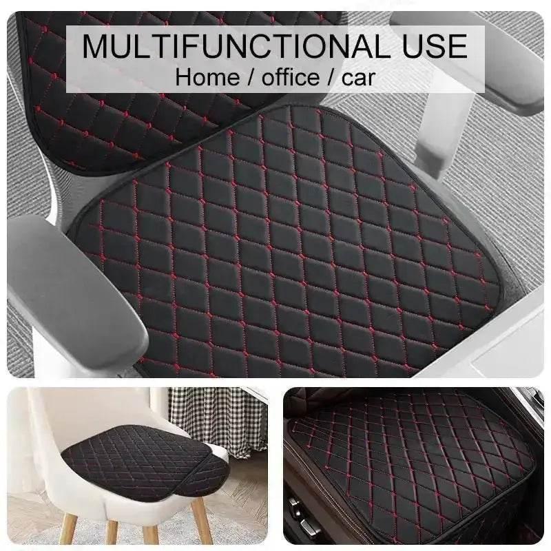 Black Quilted Leather Car Seat Covers