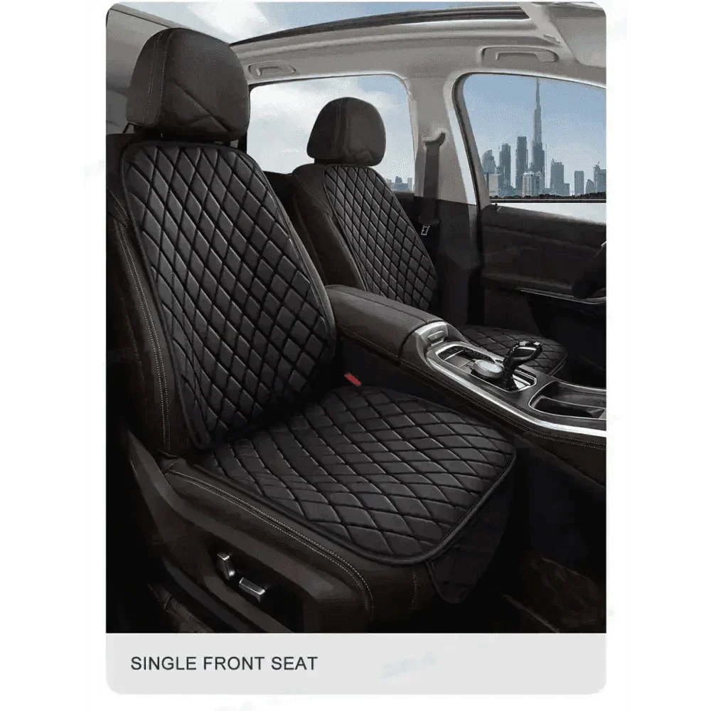 Black Quilted Leather Car Seat Covers