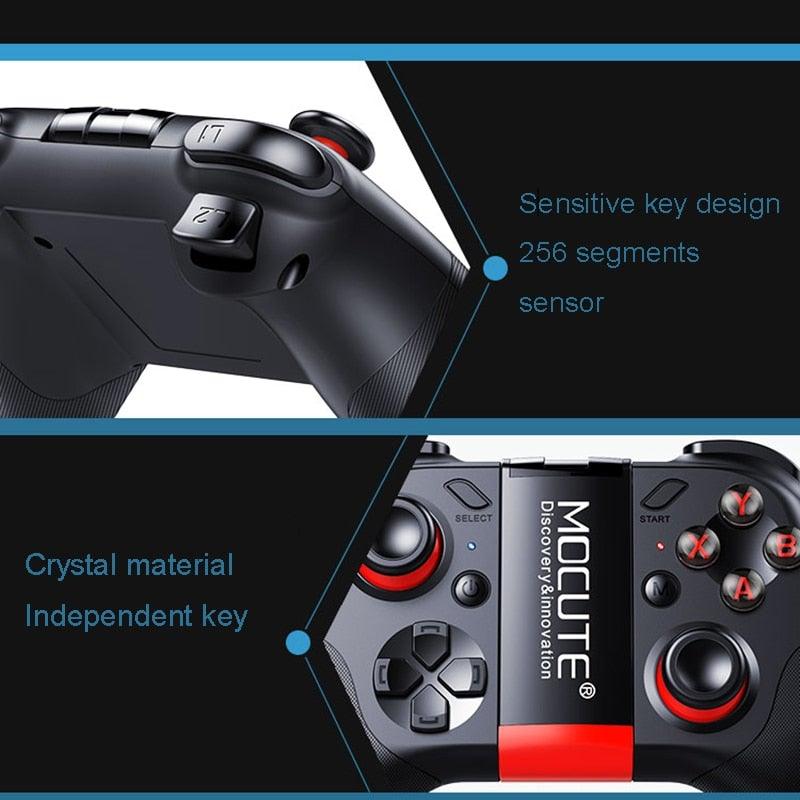 Black Solid Bluetooth Joystick Smartphone Trigger Gamepad Controller Compatible With TV PC Laptop