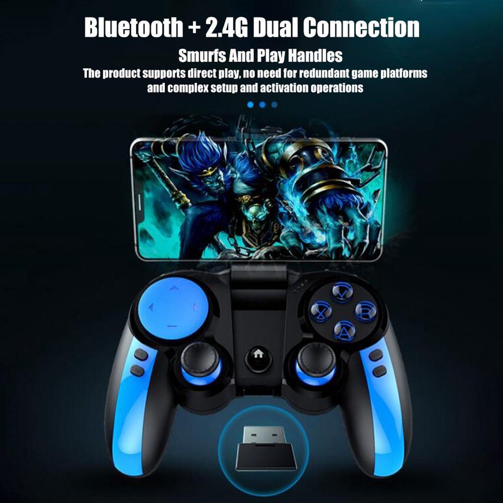 Black Solid Bluetooth Joystick Smartphone Trigger Gamepad Controller Compatible With TV PC Laptop