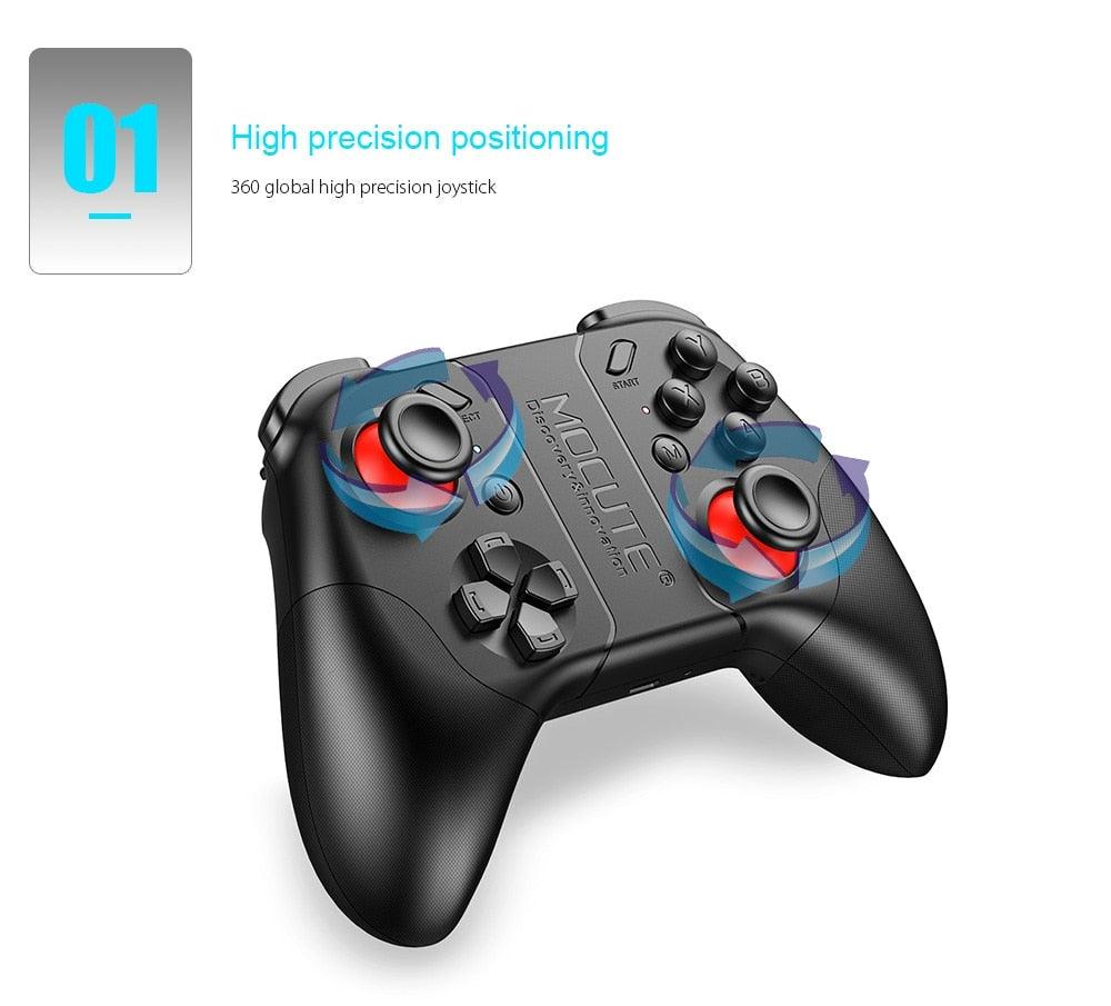 Black Solid Bluetooth Joystick Smartphone Trigger Gamepad Controller Compatible With TV PC Laptop
