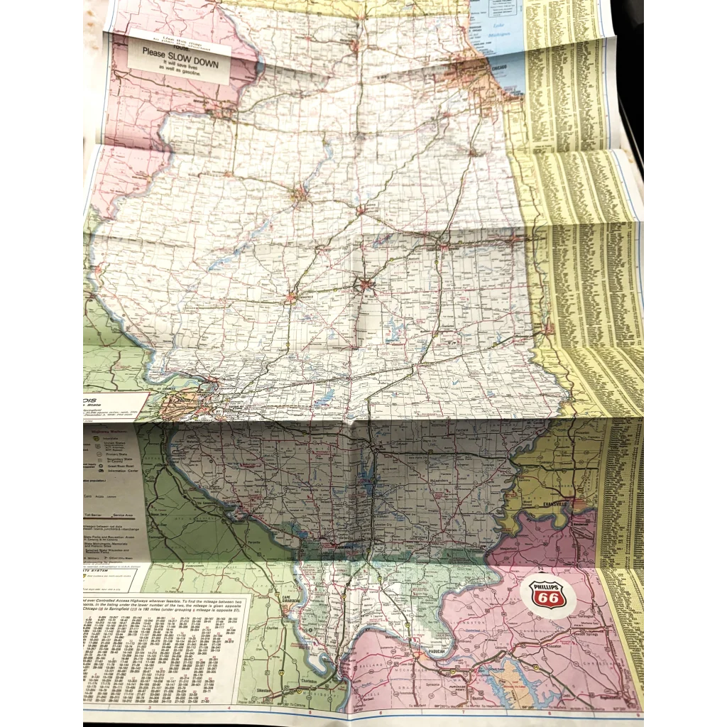 Blast from the Past Phillips 66 Illinois Coca-Cola Map Treasure