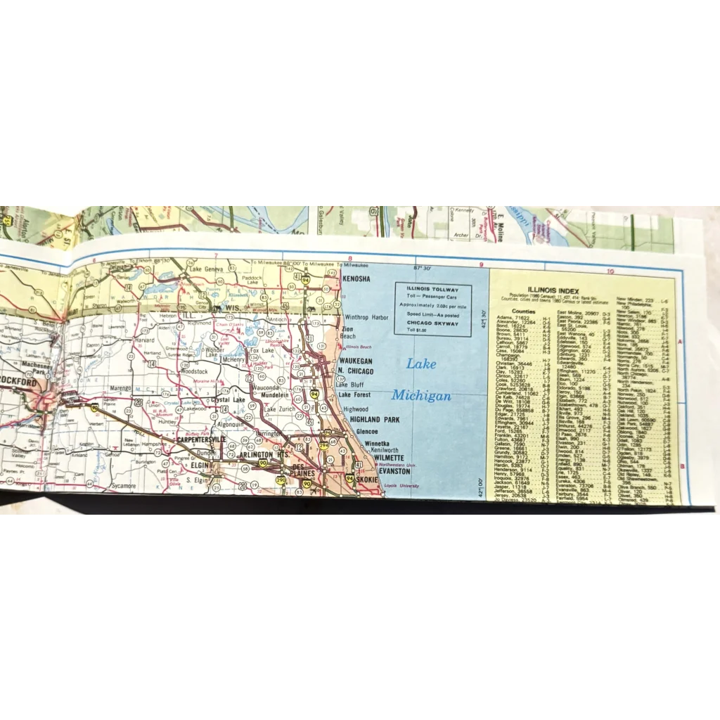 Blast from the Past Phillips 66 Illinois Coca-Cola Map Treasure