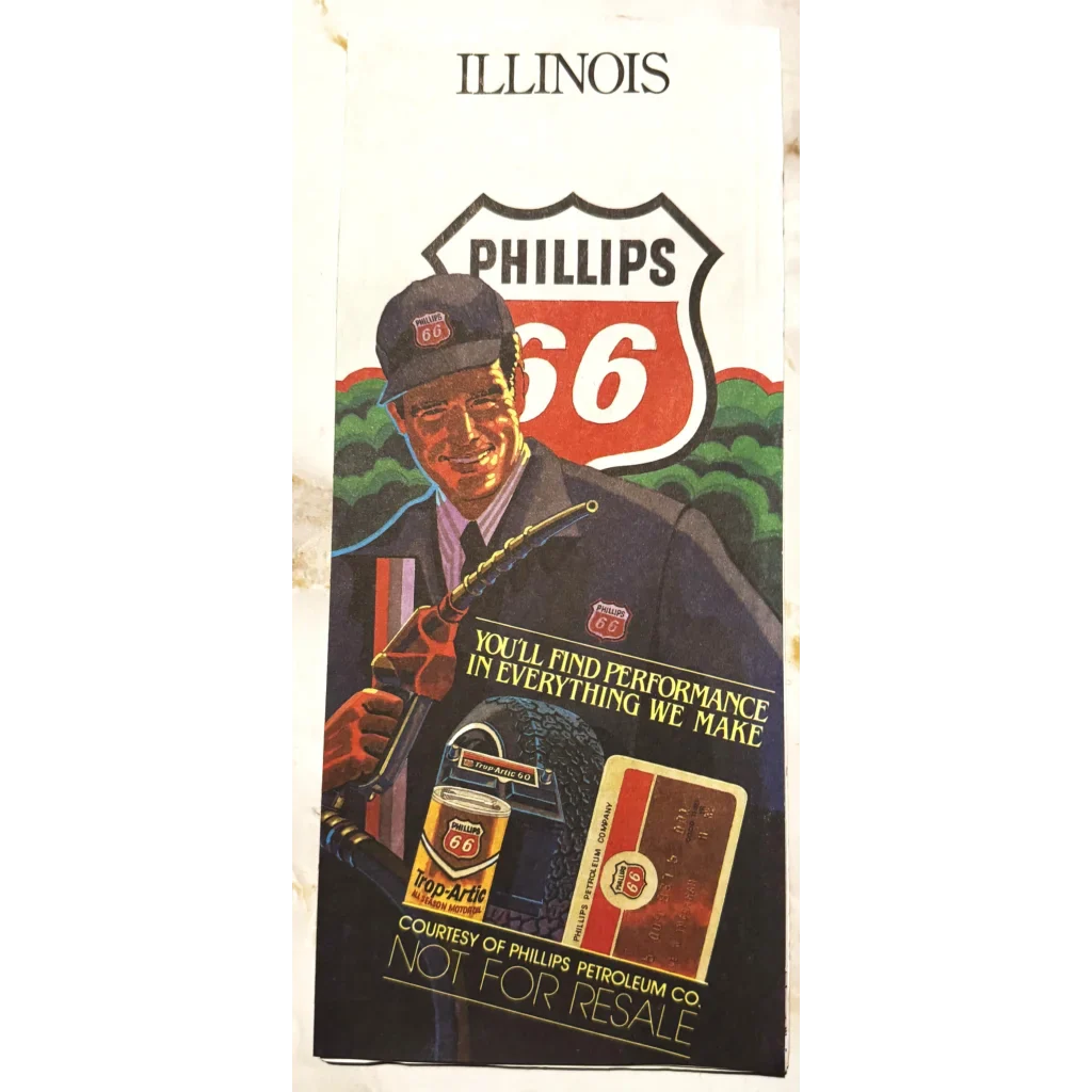 Blast from the Past Phillips 66 Illinois Coca-Cola Map Treasure