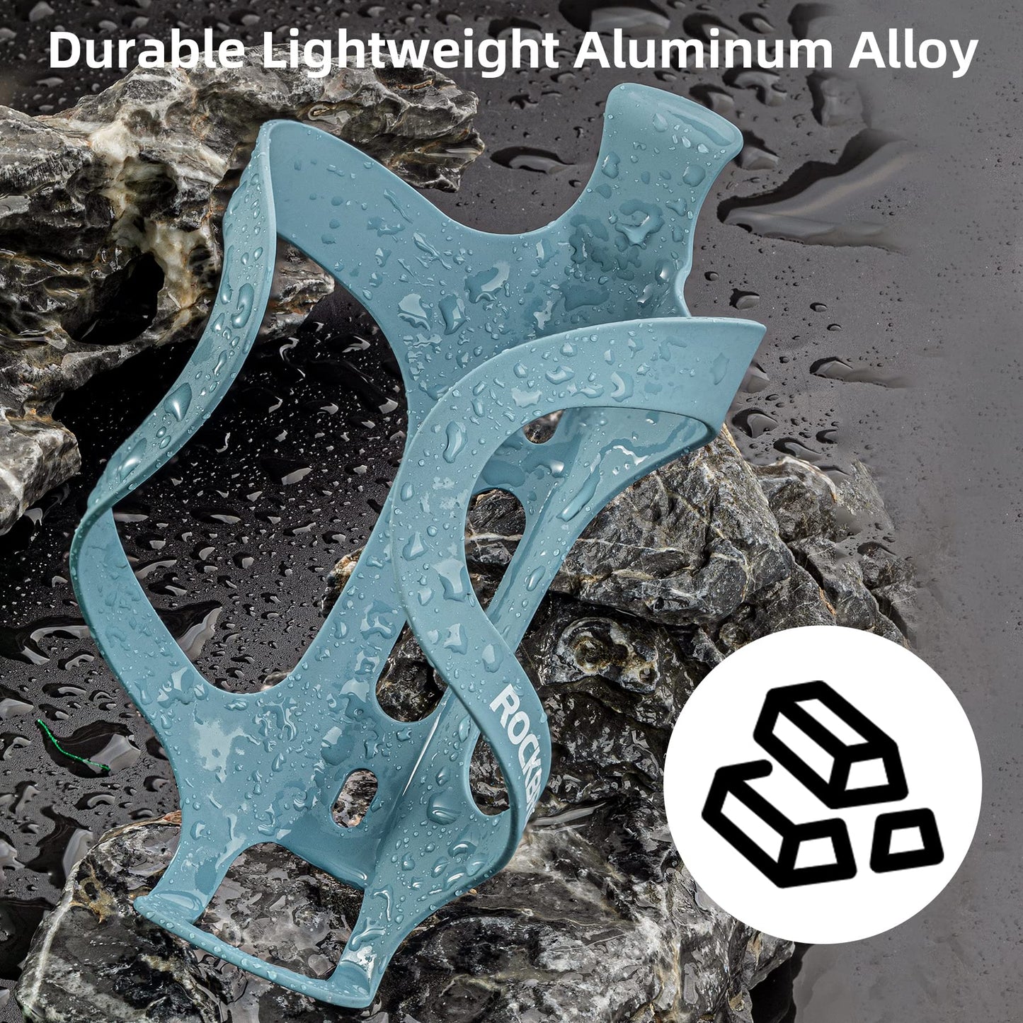 ROCKBROS Lightweight Alloy Aluminum Bike Water Bottle Cage - Secure Hold Bicycle Bottle Bracket