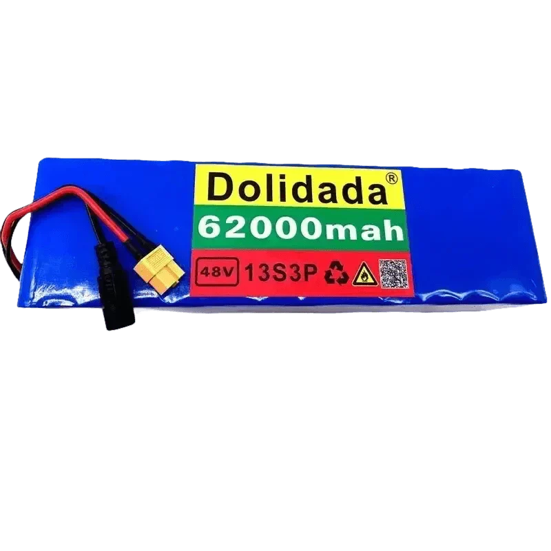 Blue 48V 62Ah Lithium Battery Pack 1000W 13S3P