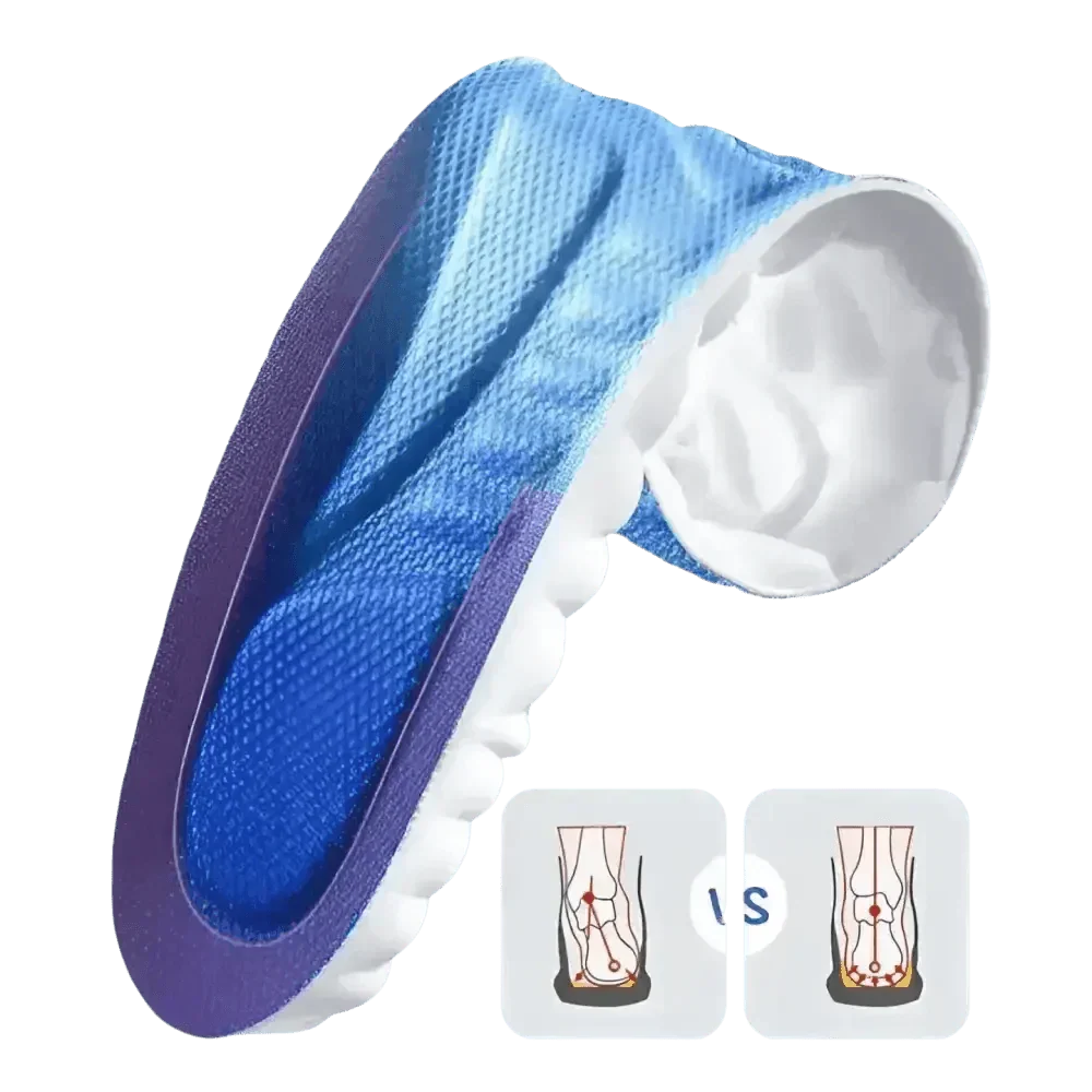 Blue and White Sports Insoles Breathable Shock Absorption, mens sports insoles