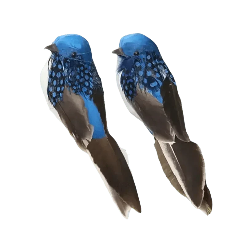 Blue Artificial Bird Flower Decorations