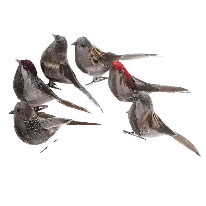 Blue Artificial Bird Flower Decorations