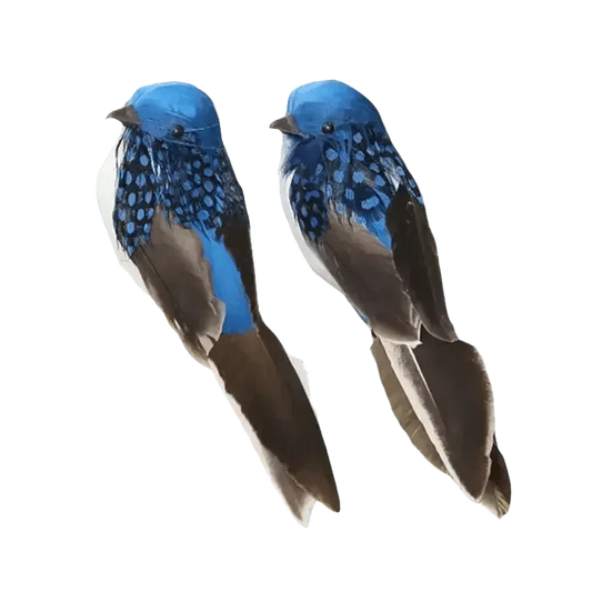 Blue Artificial Bird Flower Decorations