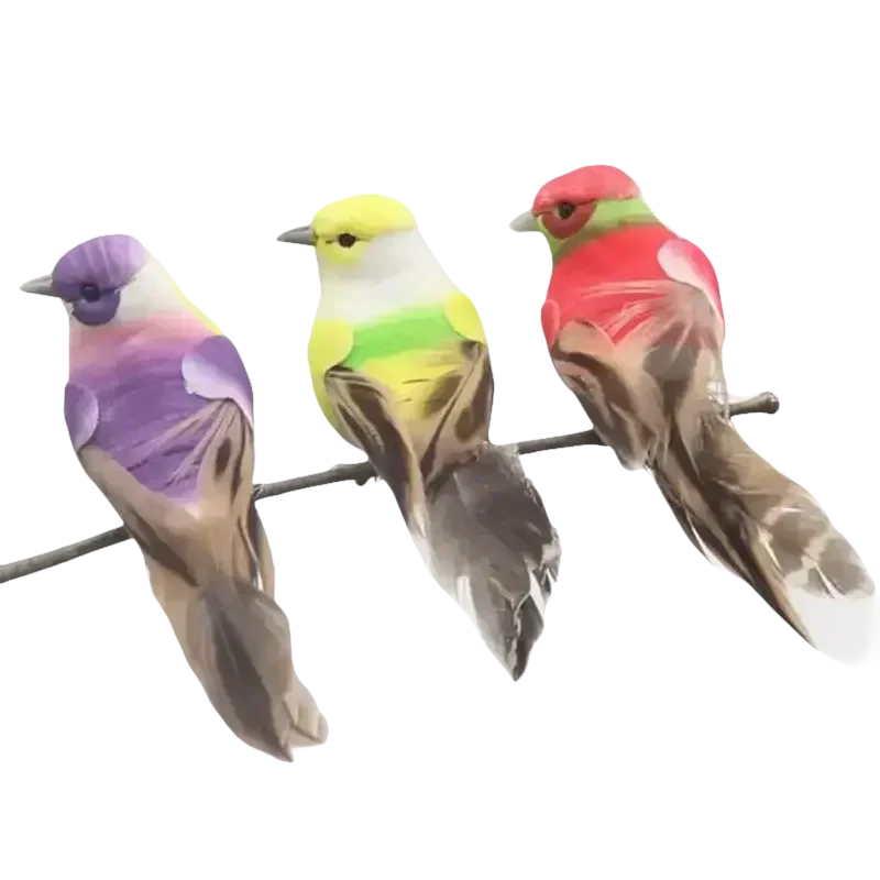 Blue Artificial Bird Flower Decorations