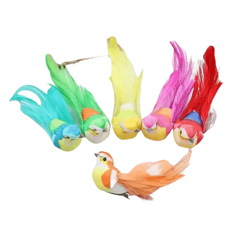 Blue Artificial Bird Flower Decorations