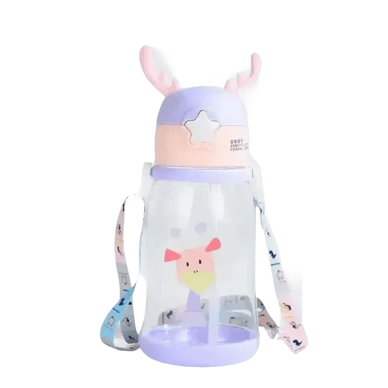 Blue Dinosaur Antler Kids Water Sippy Cup for Kids Creative Cartoon