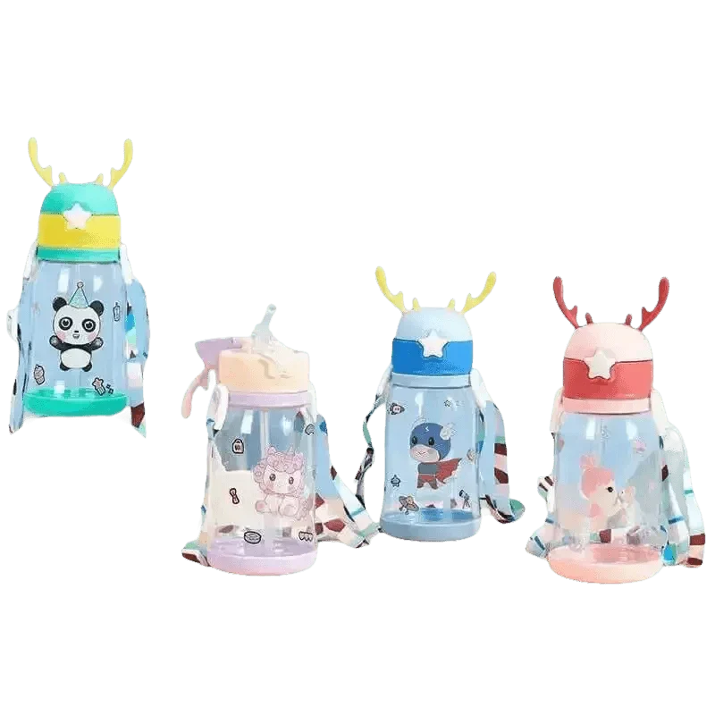 Blue Dinosaur Antler Kids Water Sippy Cup for Kids Creative Cartoon