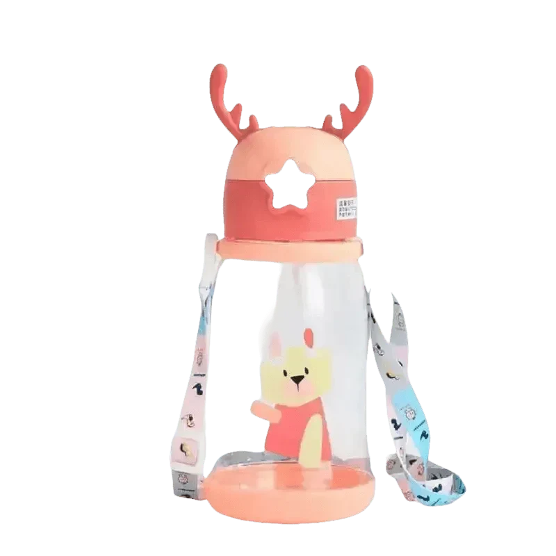 Blue Dinosaur Antler Kids Water Sippy Cup for Kids Creative Cartoon