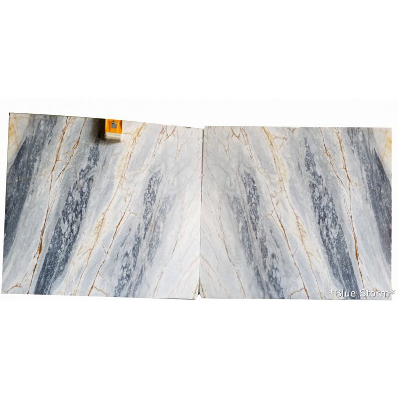 Blue Storm Bookmatching Marble Slabs Polished - Livfloors Collection