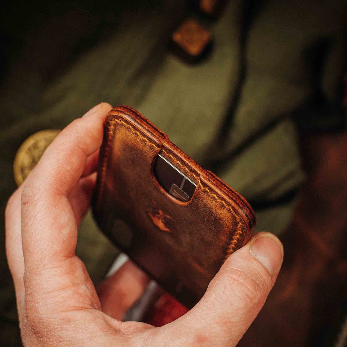 Minimalist Leather Wallet - Boatswain v4 | Slim Card Holder | EDC