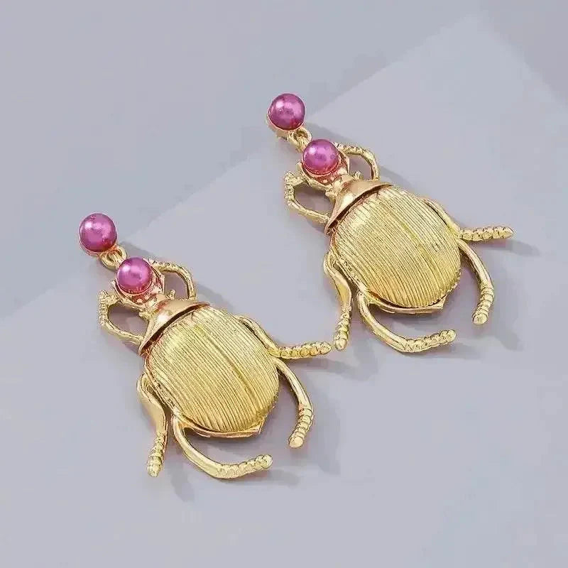 Bohemia Earrings For Women Metal Gold-Plated Beatles Personality Vintage Trend Jewelry Cute Insects Diamonds Trending Products