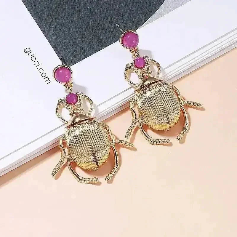 Bohemia Earrings For Women Metal Gold-Plated Beatles Personality Vintage Trend Jewelry Cute Insects Diamonds Trending Products