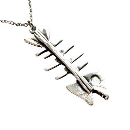 Fish bones necklace
