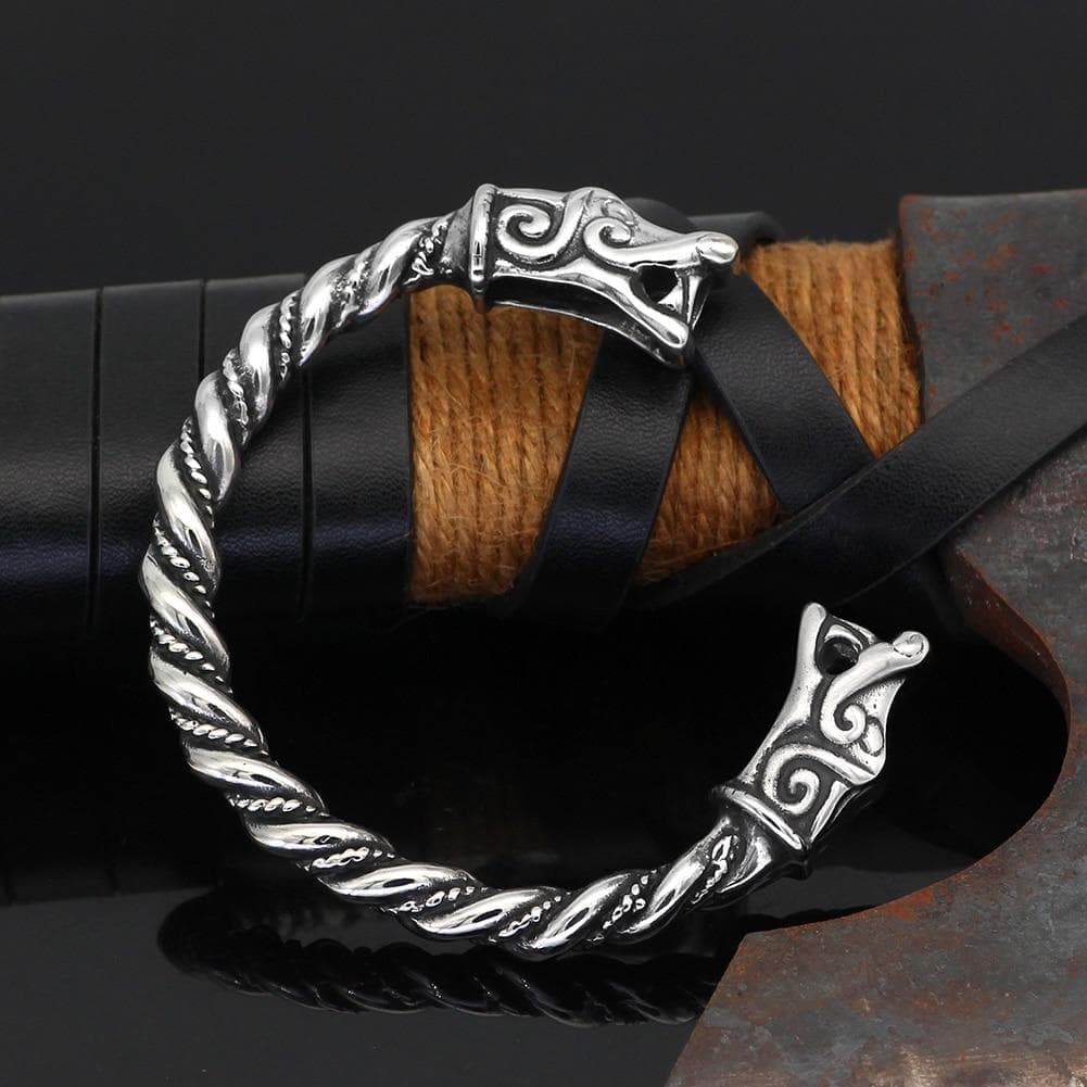 Vikings Nordic Dragon Stainless Steel Bracelet