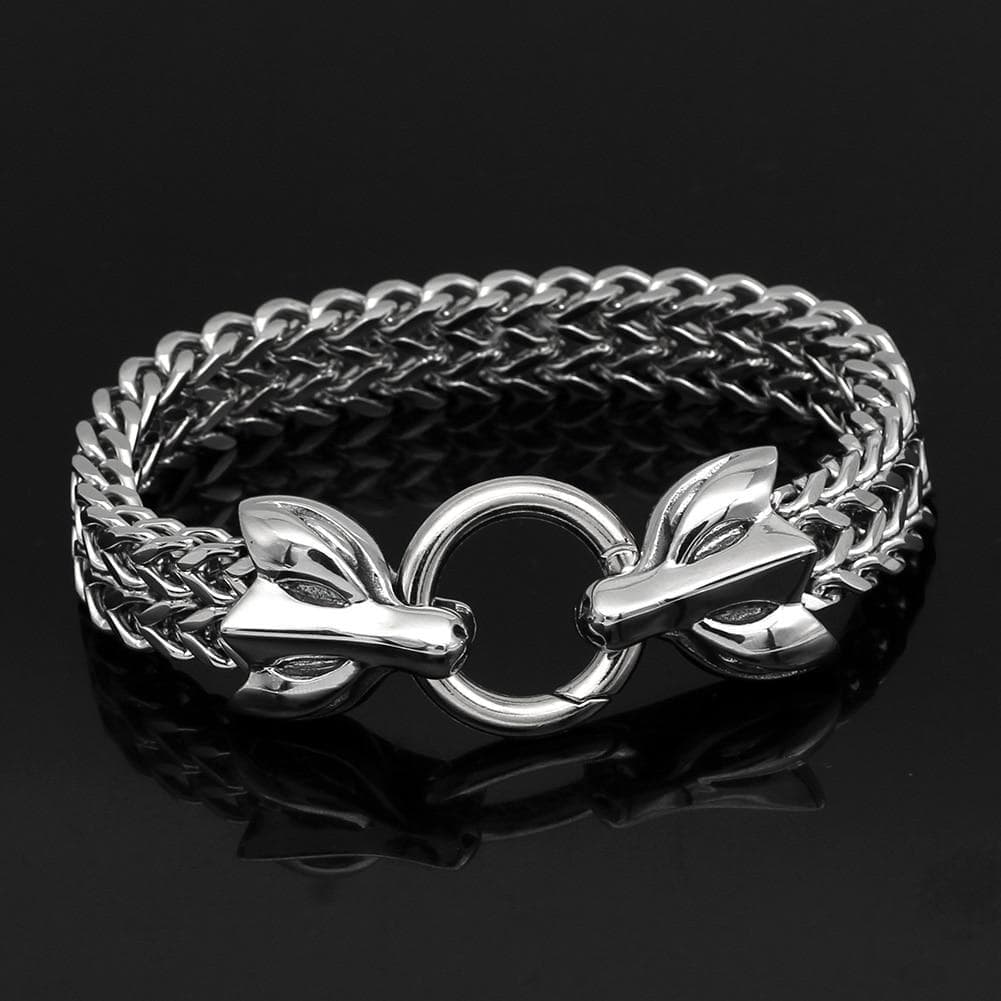 Vikings Wolf Stainless Steel Bracelet
