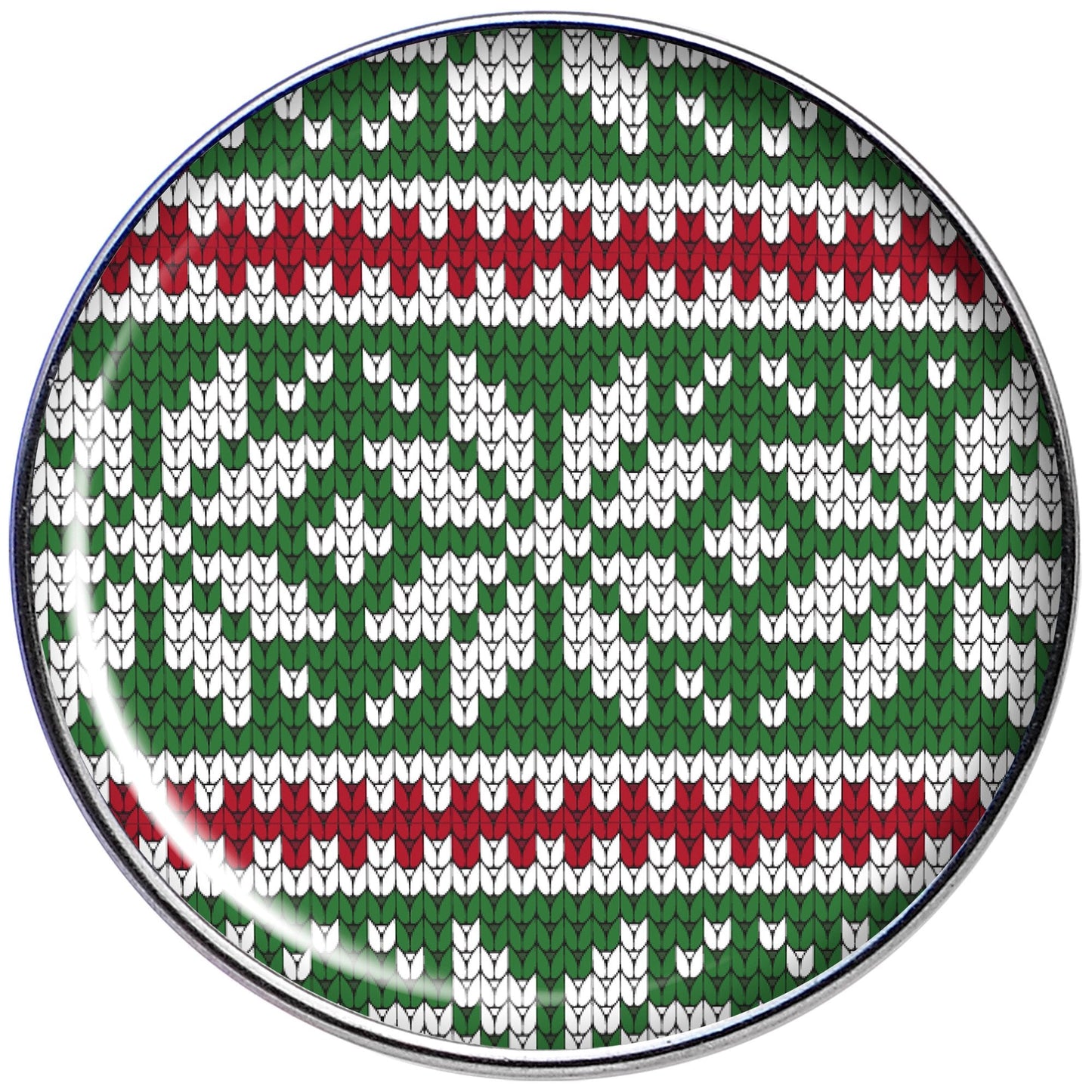 16G 1/4 Green Red Christmas Sweater Tragus Cartilage Earring