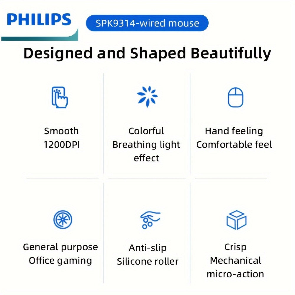 Wired Gaming Mouse with LED Backlight, 1200 DPI Optical Sensor, Ergonomic Design, ESports Games Theme, Right-Hand Orientation, Non-Slip Silicone Rollers, Battery-Free Operation for Windows/PC/Mac/Laptop