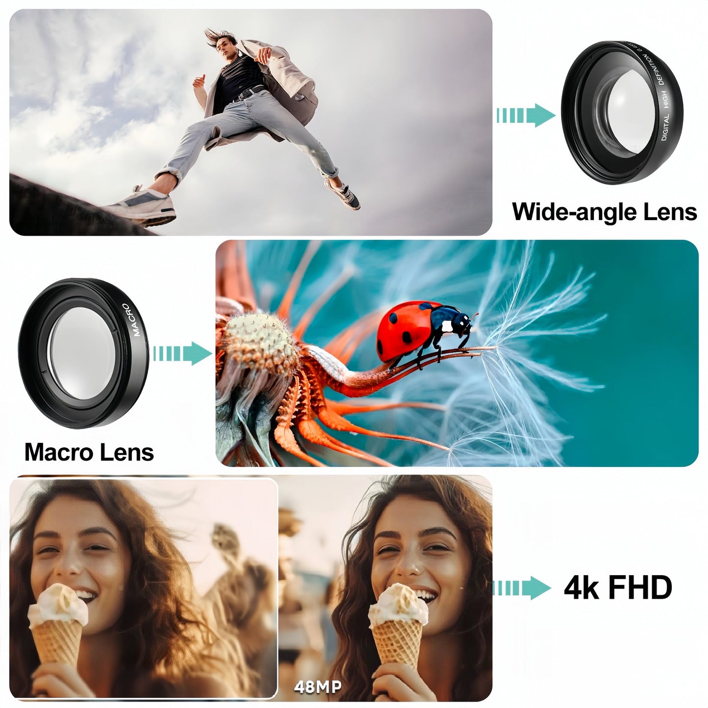 4K 48MP 16X Autofocus Digital Camera for Photography and Video, WiFi Enabled, 3" 180° IPS Flip Screen, Anti-Shake, Compact Vlogging Camera with 32GB Card and 2 Batteries
