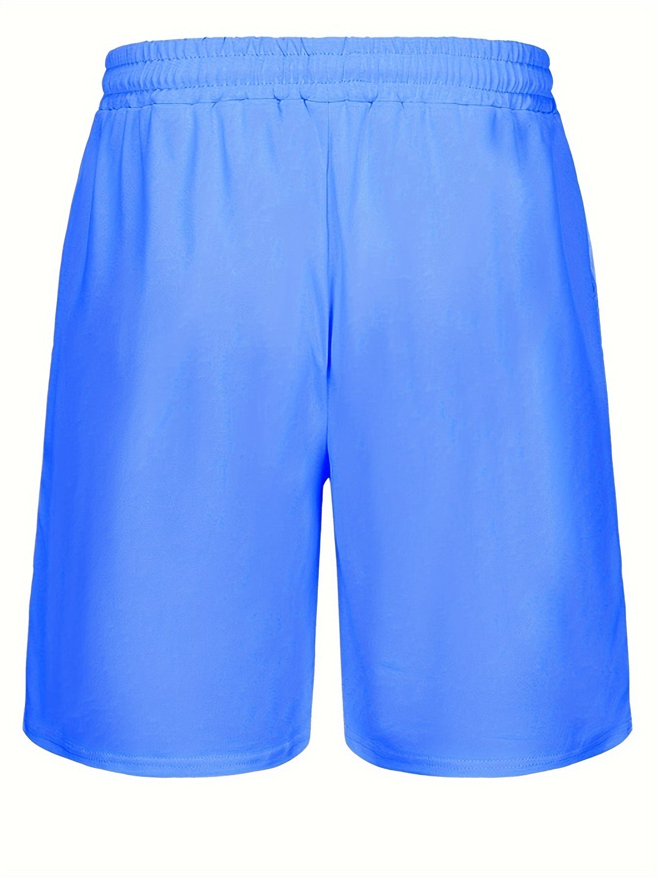 Men's Outfit, Solid Casual Crew Neck Short Sleeve T-Shirt & Drawstring Shorts 2-piece Set For Summer Outdoor Activities