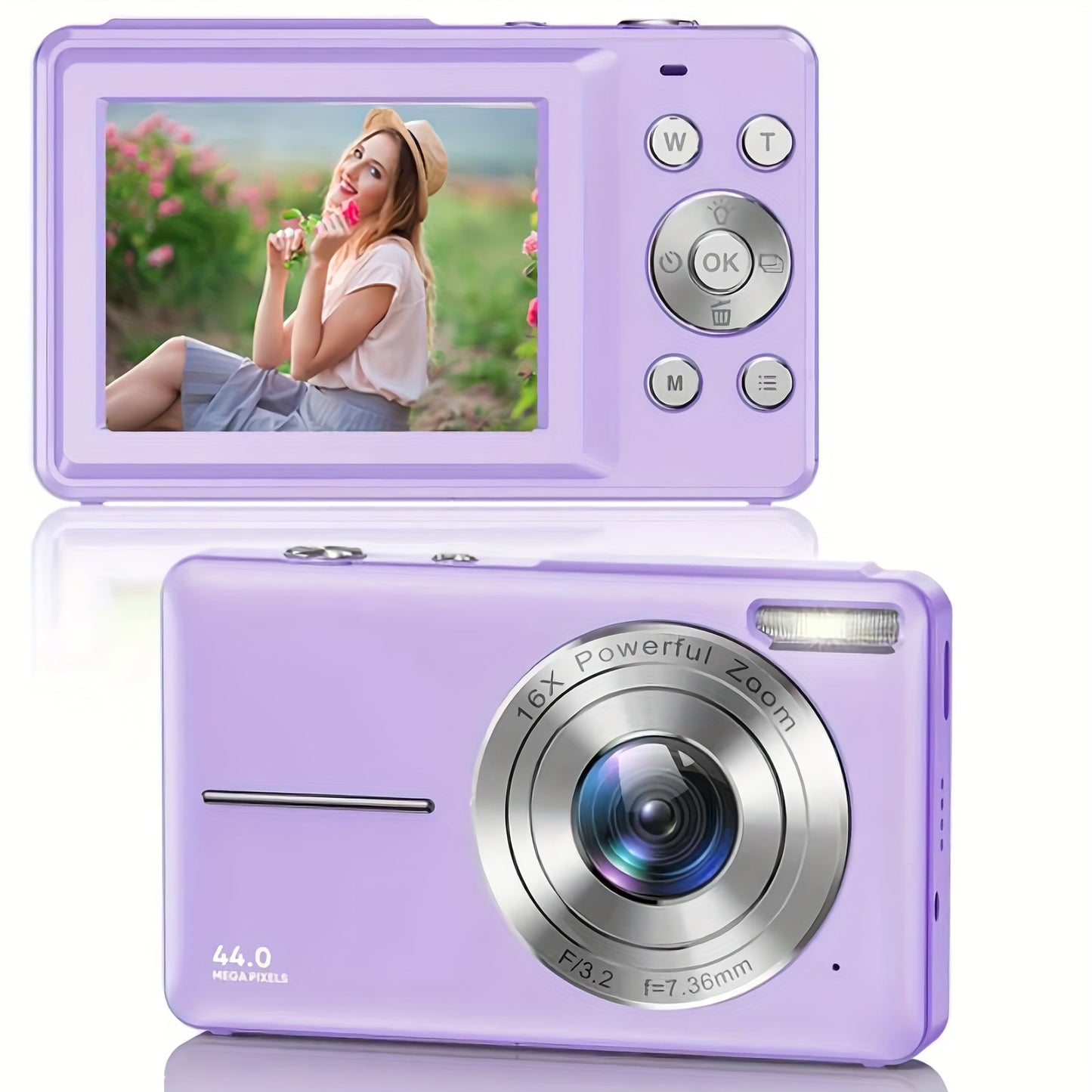 [HD Digital Camera for Vlogging] 16x Digital Zoom 1080P HD Digital Camera - 2.4-inch LCD Rechargeable Camera for Video Blogging, Photography, and Webcam - Perfect for Thanksgiving, Christmas, and New Year Gifts